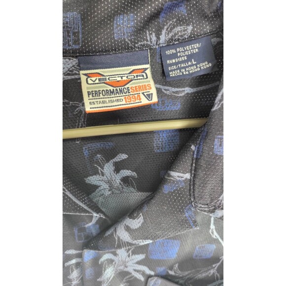 Vintage Vector Performance Series Shirt Mens Large Button Up Hawaiian Y2K - Picture 3 of 10